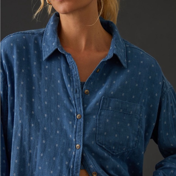 Pilcro Cotton Corset Tank & Buttondown - Picture 3 of 7